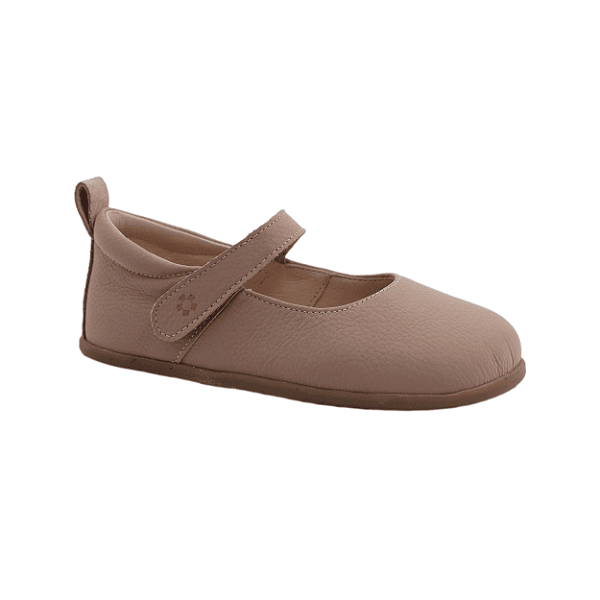 Zapatos merceditas barefoot infantiles Hada Rosé de Papes en piel rosa. Zapatos barefoot para niños, hechos en piel. Hechos en España.